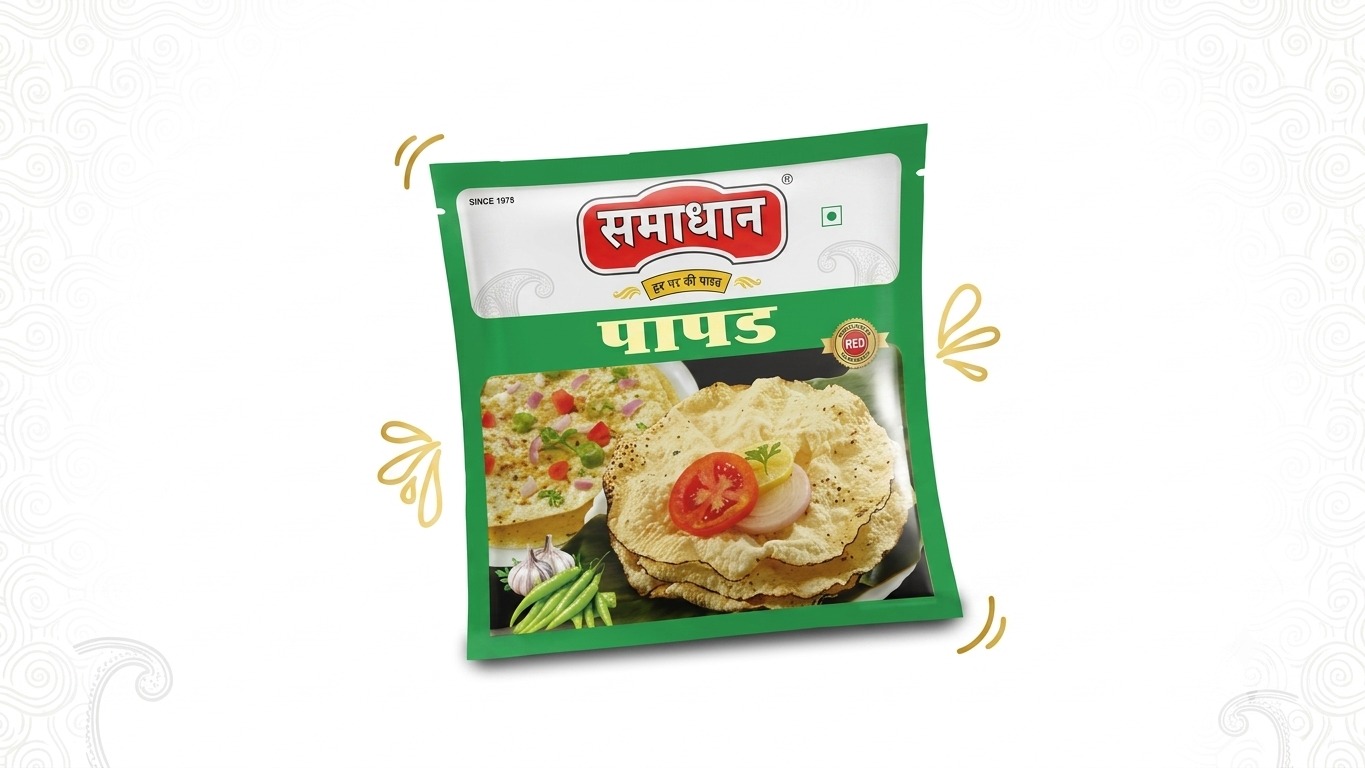 Green Chilly - Garlic Papad